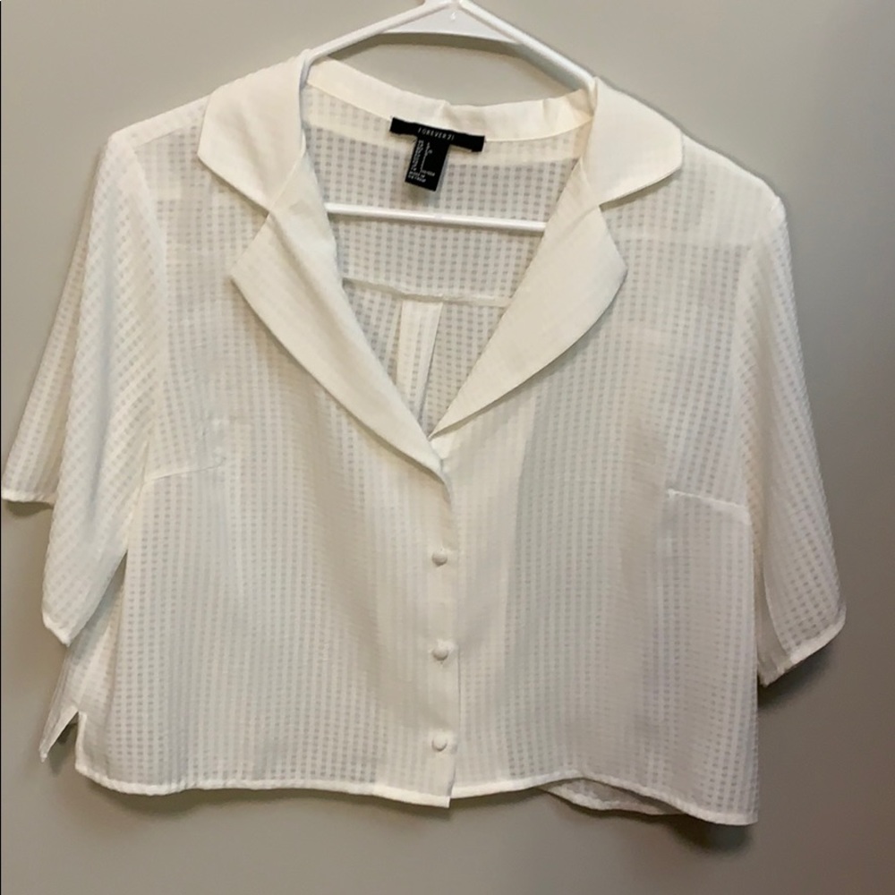 white gingham button up top || MAKE AN OFFER